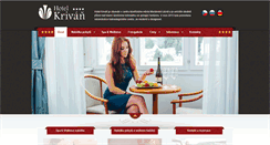 Desktop Screenshot of hotelkrivan.cz